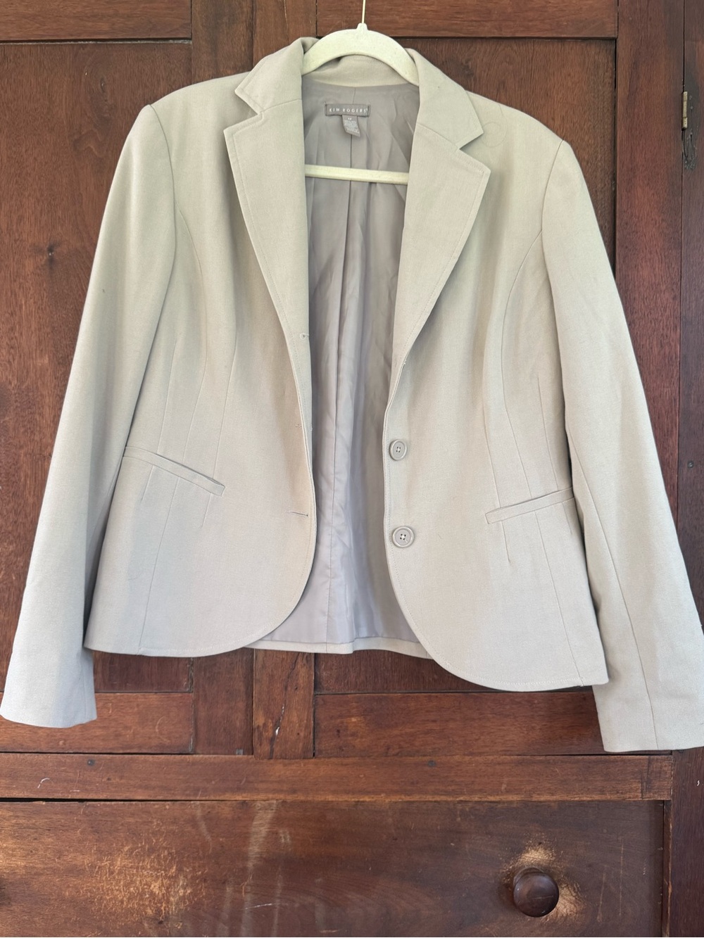 Kim Rogers Light Beige Women's Tailored Blazer